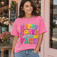 thumbnail image 2 of Happy to See Your Face Comfort Colors Shirt, Cute Smiley Teacher Graphic Tee, Back to School Gift, 2 of 6