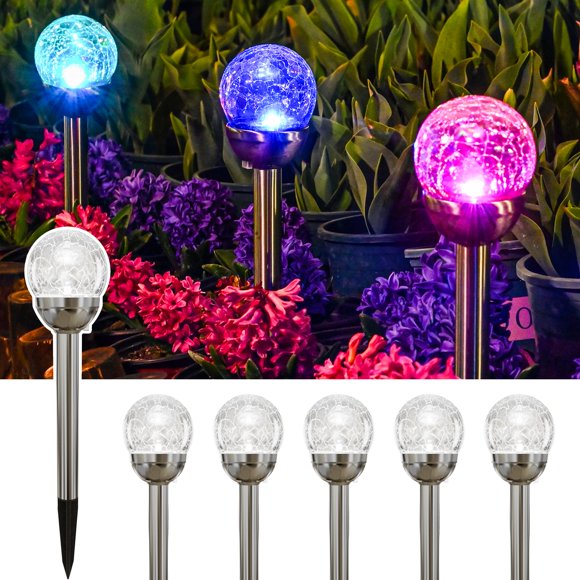 Luces Solares de Jardín GIGALUMI Cambiantes de Color 6 Paquetes