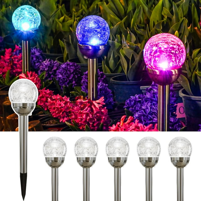 Luces Solares de Jardín GIGALUMI Cambiantes de Color 6 Paquetes
