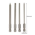 thumbnail image 6 of 4Pc 100Mm Slotted Screwdriver Bit 3Mm-6Mm Magnetic Flat Head 1/4" Hex Shank, 6 of 9