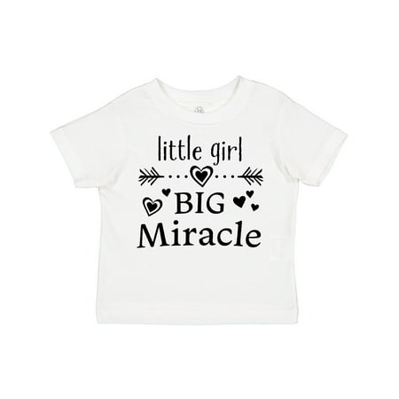 

Inktastic Little Girl Big Miracle Gift Toddler Toddler Girl T-Shirt