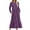 Purple, variant on Sentmoon Women Dresses Fall with Pockets Long Sleeve Crew Neck Wedding Guest Dresses for Women Solid Color Loose Maxi Dresses for Women Soft and Comfortable for Winter Wedding Guest S