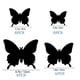 thumbnail image 2 of 24 pegatinas de pared de mariposas 3D, pegatinas de pared de mariposa, decoración de pared de habitación para dormitorio, fiesta, decoraciones de boda, 2 of 5