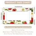 thumbnail image 3 of 1 Pcs Strawberries License Plate Frame, License Plate Cover for Car Decorative Parts, Aluminum License Plate Bracket Holder Rust-Proof Weather-Proof for US Standard Car, 3 of 9
