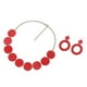 thumbnail image 2 of Conjunto de aretes y collar con diseño de los años 50, conjunto de joyas para mujer, recuerdos de fiesta con lunares Rojo, 2 of 7