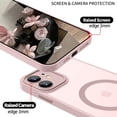 thumbnail image 2 of AIR-iPhone 12 Case Compatible with MagSafe, Phone Case iPhone 12 Magnetic Slim Thin Translucent Matte Back Shockproof Anti-Yellow Protective Cover Case for iPhone 12 Pink, 2 of 4