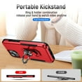 thumbnail image 4 of SaniMore for iPhone 14 Magnetic Case Support Wireless Charging, Rugged PC & TPU Bumpers Cover with Car Mount & 360° Rotatable Ring Kickstand Military Grade Drop Protective Shell, Red+Black, 4 of 9