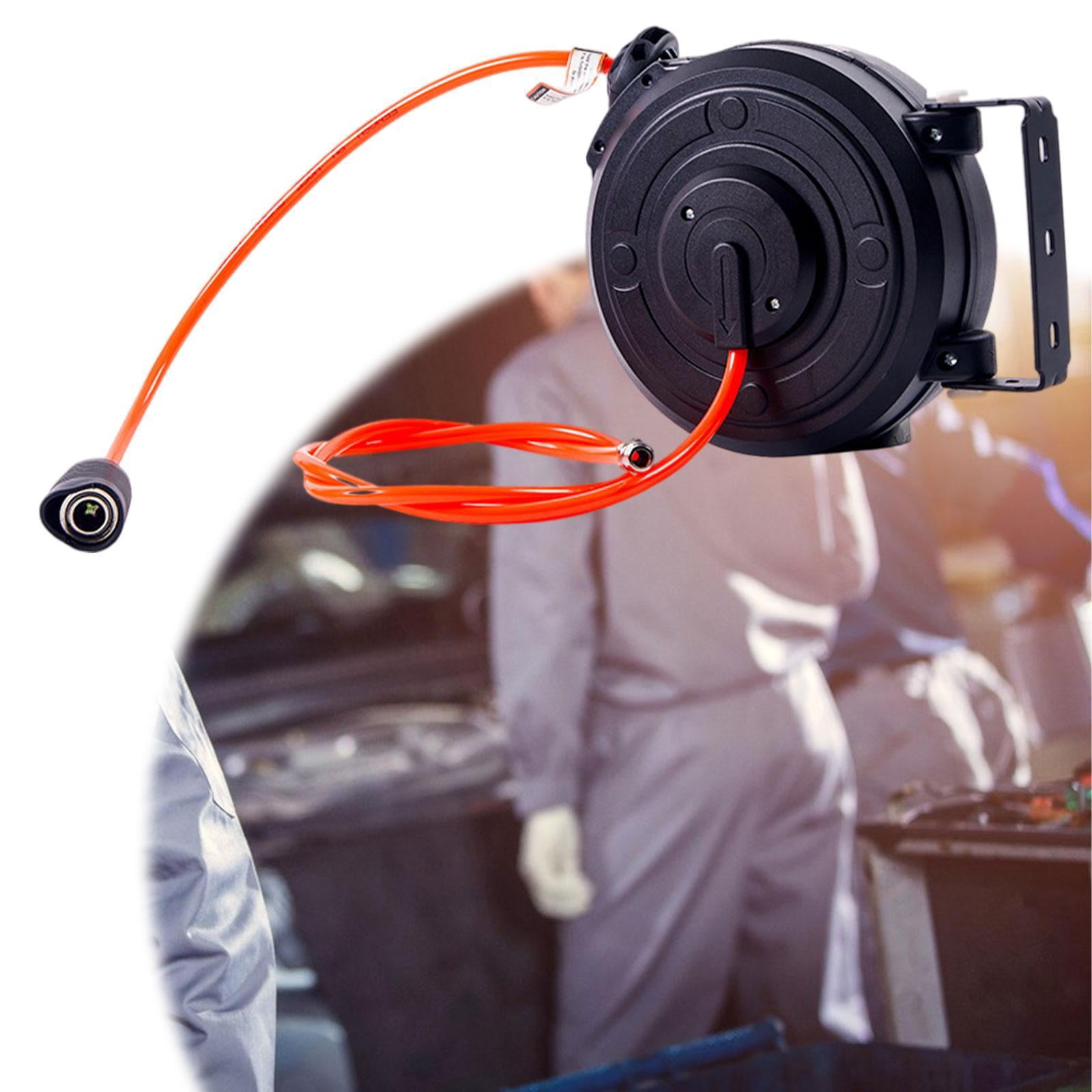oshhni Retractable Air Hose Reel 180 degree Swivel Bracket Easy Installation for Workshop