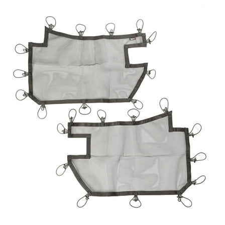 Rugged Ridge 13579.50 Tube Door Cover Kit, Front, Pair, Black; 07-18 Jeep Wrangler JK/JKU