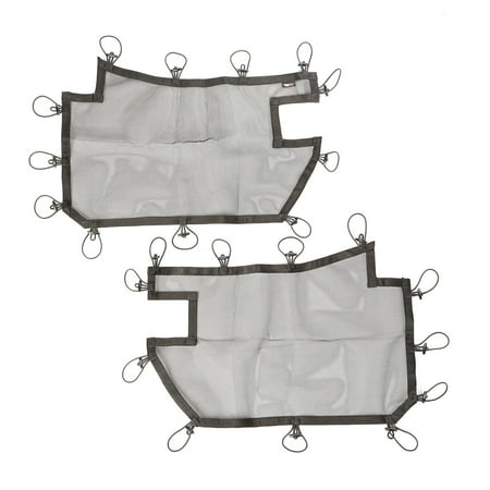 Rugged Ridge 13579.50 Tube Door Cover Kit, Front, Pair, Black; 07-18 Jeep Wrangler JK/JKU