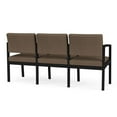 thumbnail image 5 of Lenox Steel Reception Waiting Room 3 Seats Chair / Black Steel / Brown, 5 of 5