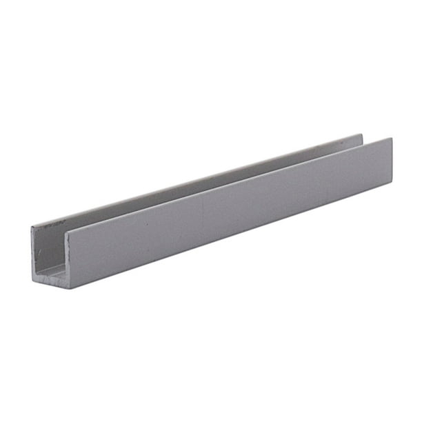 CRL D631A Satin Anodized 1/4" Single Aluminum UChannel