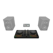AlphaTheta DDJ-FLX2 Compact 2-Channel DJ Controller with Studio Monitors Package