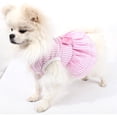 thumbnail image 3 of HQREA Dog Dress Cute Pet Princess Dresses with Bowknot Breathable Sweet Dog Clothes for Small Dogs Girl for Summer, 3 of 6