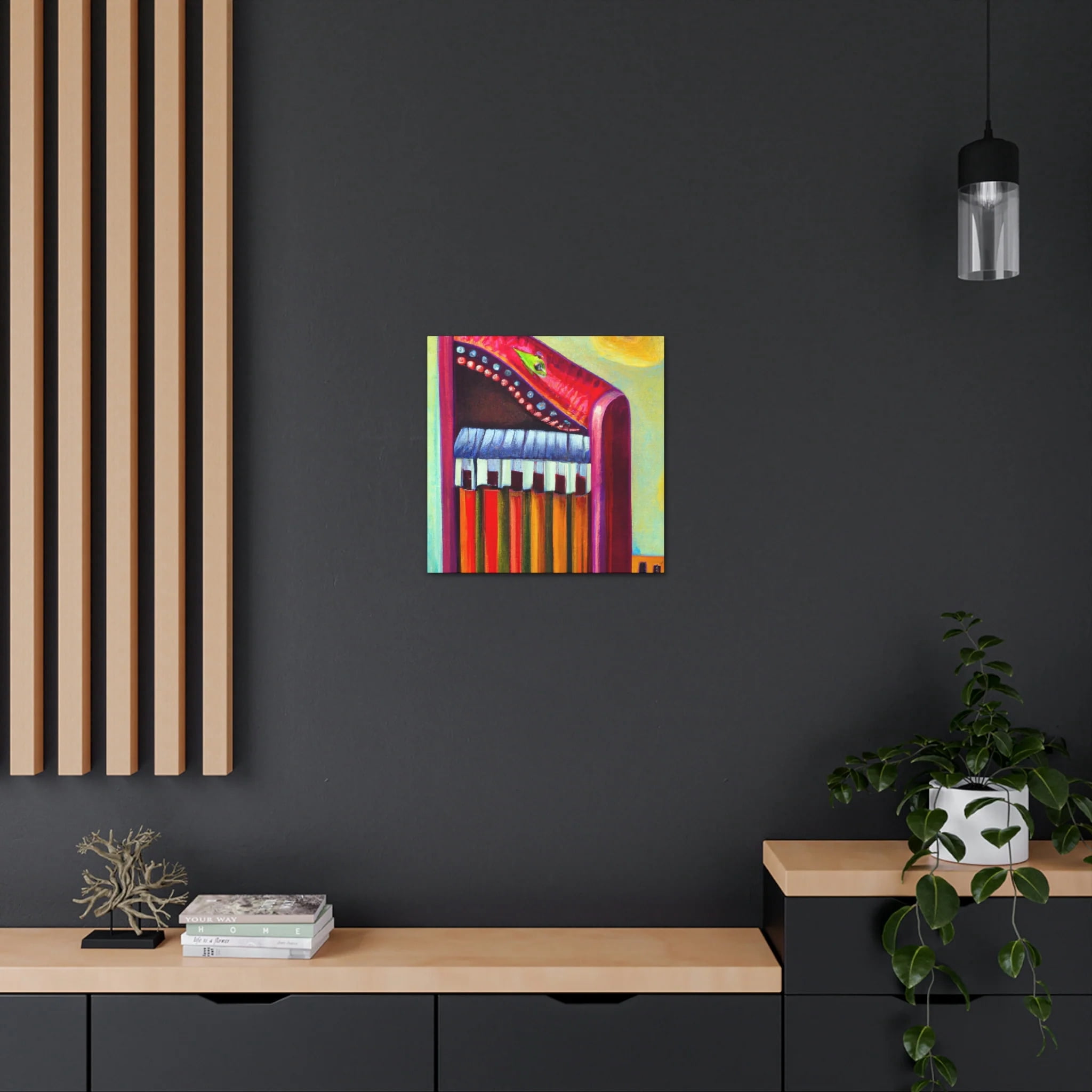 Harmonica in Reflection - Canvas