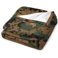 thumbnail image 6 of Fleece Soft Throw Blanket Marpat Camouflage Blankets Lightweight Flannel Plush Fuzzy for Sofa Couch Bed Livingroom Chair Car Travel 50X60 in, 6 of 6