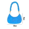 thumbnail image 2 of Hukapapa Nuevo bolso plisado de un solo hombro bolso mensajero de moda azul, 2 of 6