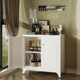 thumbnail image 2 of Coffee Bar Cabinet,Kitchen Storage Cabinet,Buffet Cabinet with Storage and Adjustable Shelf,White Sideboard Buffet Cabinets for Dining Room, Living Room, 2 of 6