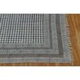 thumbnail image 4 of Casavani Handblock Printed Cotton Square Rug for Living Room Bed Room Dining Room Rug, Gray 8x8 feet, 4 of 5