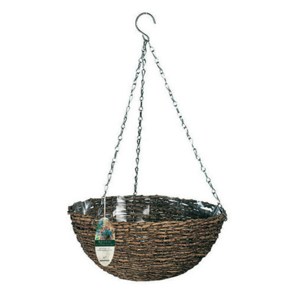 Gardman R450 14" Natural Rattan Hanging Baskets