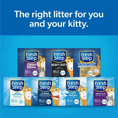 Fresh Step Multi-Cat Scented Clumping Cat Litter with the Power of Febreze, 14 lbs