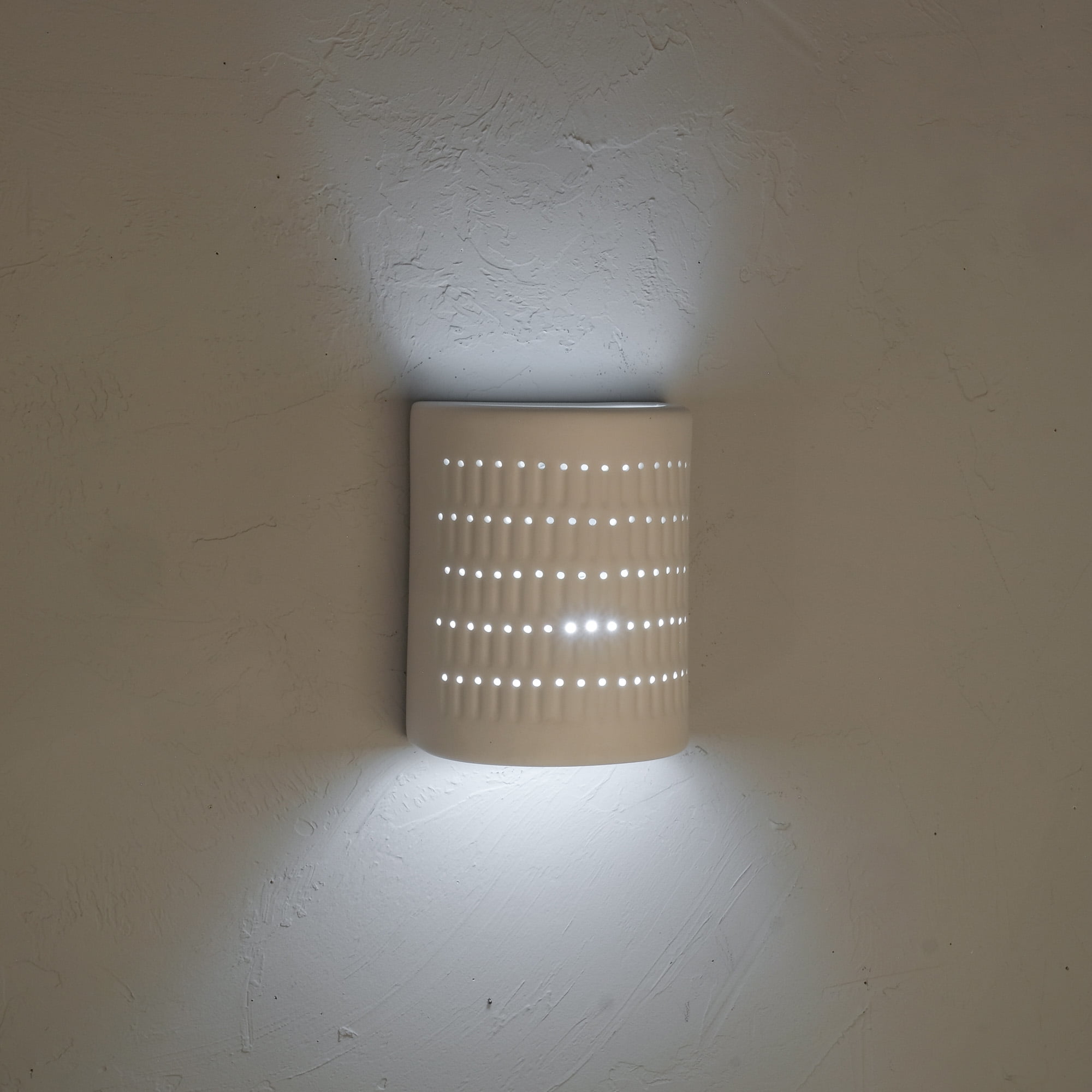 Luxury Lighting, Zenia - 10" High White Ceramic Outdoor Wall Mount Light, Electric, 120VAC, LED Bulb Included