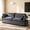 Dark Gray, variant on RIAFUN Single Armchair with Ottoman, Modern Corduroy Cloud Couch with Convertible Chaise, Oversized 56" Deep Seat Upholstered Sofa Set, Comfy Modular Small Space Furniture for Living Room, Beige