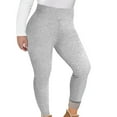thumbnail image 3 of Kvture Fleece Lined Leggings Women Thermal High Waist Yoga Pants Plus Size Tights Winter Workout Leggings Pant Solid Color Slim Fit Soft Legging Gray XXXXL, 3 of 7