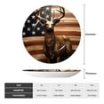 thumbnail image 2 of Honeii Deer American Flag Vintage Print Elegant Bone China Decorative Plate, Porcelain Plate,Art Crafts,Ceramic Ornaments for Home Office Wall Decor-10in, 2 of 6
