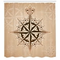 thumbnail image 3 of Ambesonne Compass Shower Curtain, Sailing Theme, 69"Wx70"L, Brown Pale Brown, 3 of 3