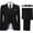 Black, variant on Boys' Suits Formal Tuxedo Slim Fit Boys Suit Set for Wedding Outfit Teen Boy Dress Clothes