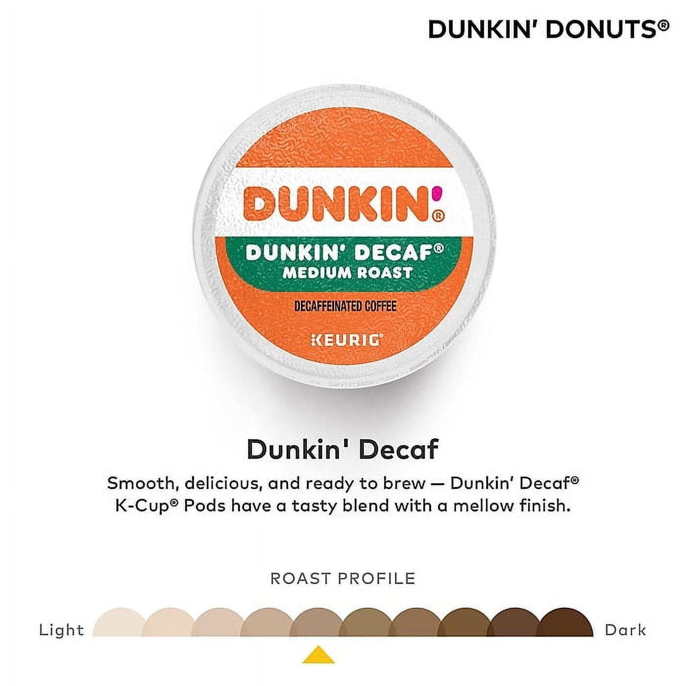 Dunkin' Decaf Coffee Keurig K-Cup Pods, Medium Roast, 44 ct Pack of 2