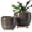 Reactive Glaze Black, variant on Ceramic Plant Pots