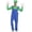 Green, variant on Green Plumber Halloween Costume Adult Unisex Jumpsuit Video Game Character Cosplay Outfit with Buttons and White Gloves Pajama Onesie Size M