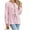 Pink, variant on Womens Tie Front Tops Blouses Long Puff Sleeve Peplum Babydoll Bow Shirt Summer Coquette Tops