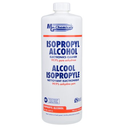 MG Chemicals 824-1L 99.9% Isopropyl Alcohol Liquid Cleaner, 945ML (1 US Quart), Clear