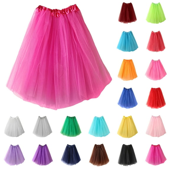 Summer Saving! Ashirexll Summer Skirts, Midi Skirt, Children and Girls Solid Color Party Dress Skirt