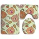 thumbnail image 1 of ABPHQTO Cabezas de osos lindos Juego de alfombras de baño de 3 piezas Alfombra de baño Alfombra de contorno y tapa de inodoro ABPHQTO Cont-CHAPPLE-14905, 1 of 2