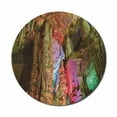 thumbnail image 1 of Natural Cave Mouse Pad for Computers, Colorful Geological Cistern Rainwater Harvest Luminous Reflections Picture, Round Non-Slip Thick Rubber Modern Mousepad, 8" Round, Multicolor, by Ambesonne, 1 of 2