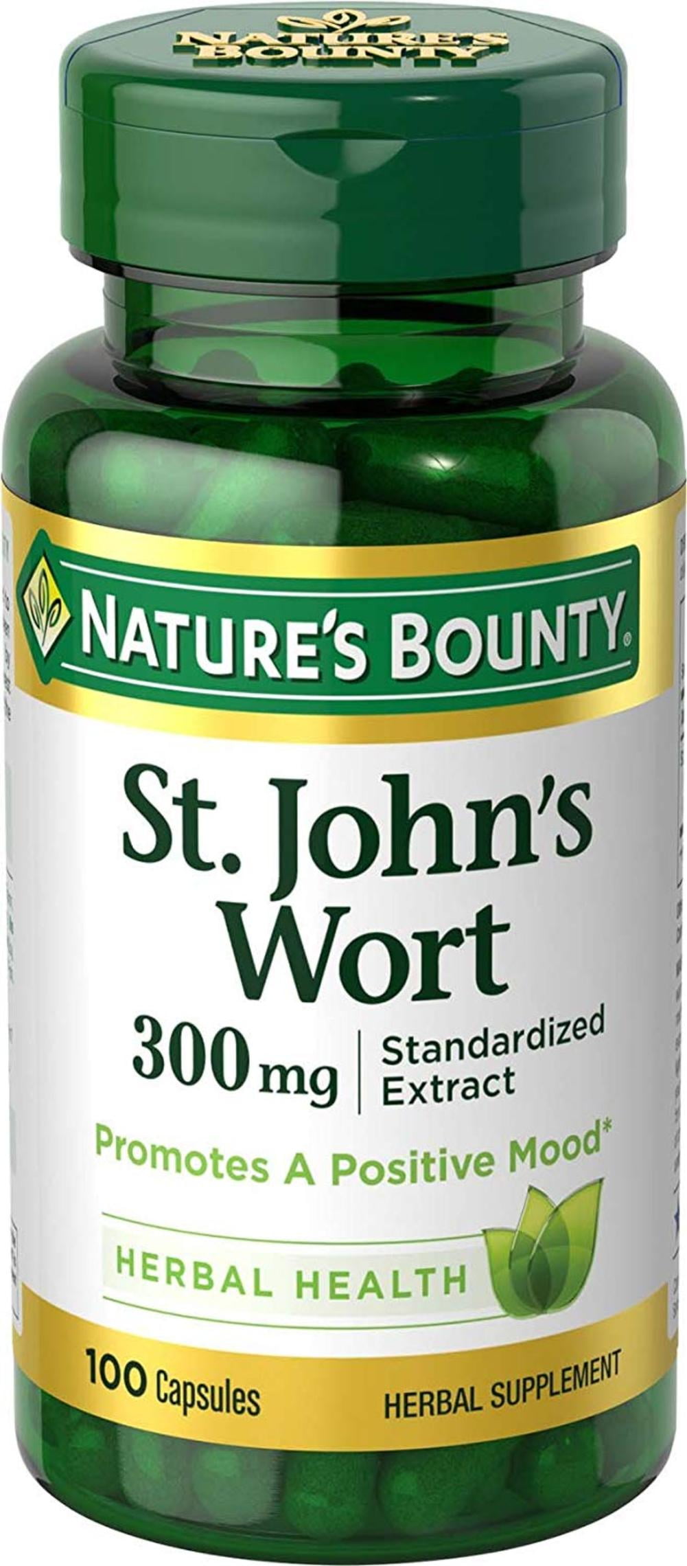 Nature's Bounty St. John's Wort Pills and Herbal Health Supplement