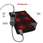 FitRx Recovery Heat Plus Weighted Heating Pad, 4lbs. Weighted Electric Heating Pad for Back Pain Relief, 12 x 24in.