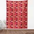 thumbnail image 4 of Ambesonne Floral Fabric by the Yard Upholstery, Exotic Abstract Foliage Art, 10 Yards, Dark Coral Earth Yellow, 4 of 5