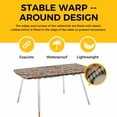 thumbnail image 4 of Spring Flowers Table Cloths for 8 Foot Rectangle Tables, Farmhouse Vintage Black Plaid Wood Grain Patio Waterproof Elastic Fitted Tablecloths, Washable Rectangular Table Cover for Camping, 4 of 8