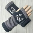 thumbnail image 3 of Womens Gloves Fingerless Gloves 8 Color Knitted Half Finger Gloves With Fashionable Letter Design For Daily Use Winter Gloves, 3 of 3