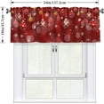 thumbnail image 4 of Christmas Valances for Windows 54"x18" Red Christmas Ball Ornaments Kitchen Curtains Xmas Winter Snowflake Sparkle Window Curtains Rod Pocket Valances for Holiday New Year Home Decor, 4 of 6