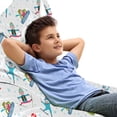 thumbnail image 1 of Winter Lounger Chair Bag, Snowboard and Ski Sports Pattern with Snowflakes Background Cartoon Drawing Style, High Capacity Storage with Handle Container, Lounger Size, Multicolor, by Ambesonne, 1 of 5