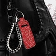 thumbnail image 2 of Yuyamidu Candy Canes Chapstick Holder Keychain for Women Lip Balm Holder for Purse Backpack Bag Christmas Makeup Accessories Reuseable Lipstick Pouch, Red, 2 of 6