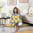 thumbnail image 4 of Wearable Blanket,Yellow Lemon Fruit Leaves Pink Pattern Hooded Wearable Flannel Blanket for Adults & Teens,Winter Poncho Shawl Wrap Cape Cozy Anti-Pill,50"x60", 4 of 5