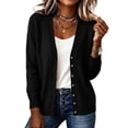 thumbnail image 2 of vzibsiv Cardigan Sweaters for Women V Neck Button Down Long Sleeve Soft Knit Lightweight Jacket Size L, 2 of 5