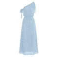 thumbnail image 4 of ZHOGXU Womens Summer Dresses Sleeveless One Shoulder Polka Dot Print Comfortable Elegant Dress For Casual And Formal Occasions,Blue,Xl, 4 of 4